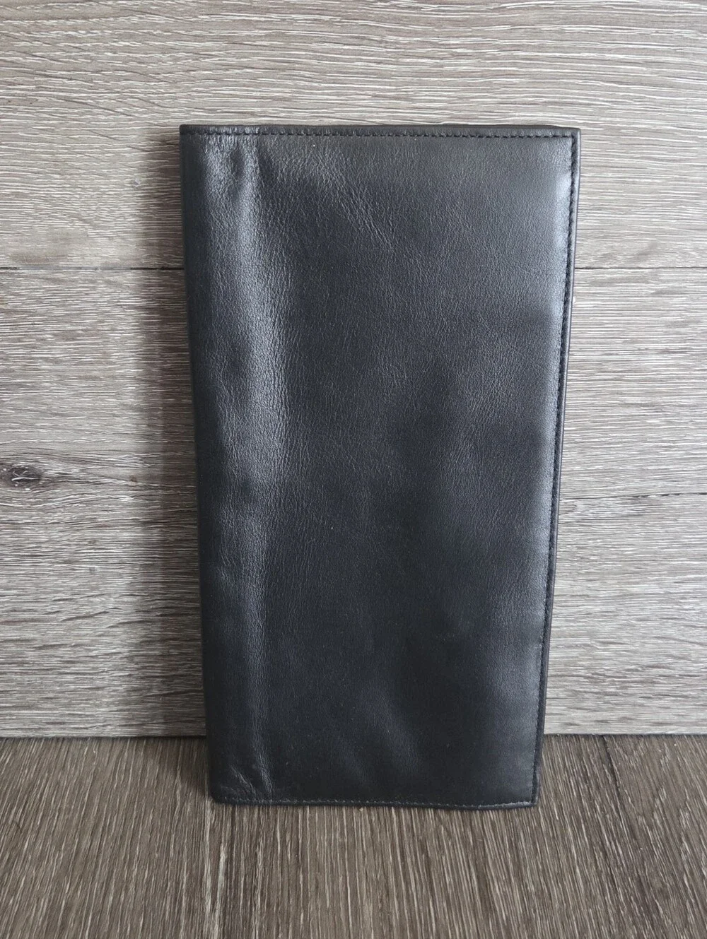 Vintage Westin Premier Black Leather Travel Wallet / Checkbook Organizer